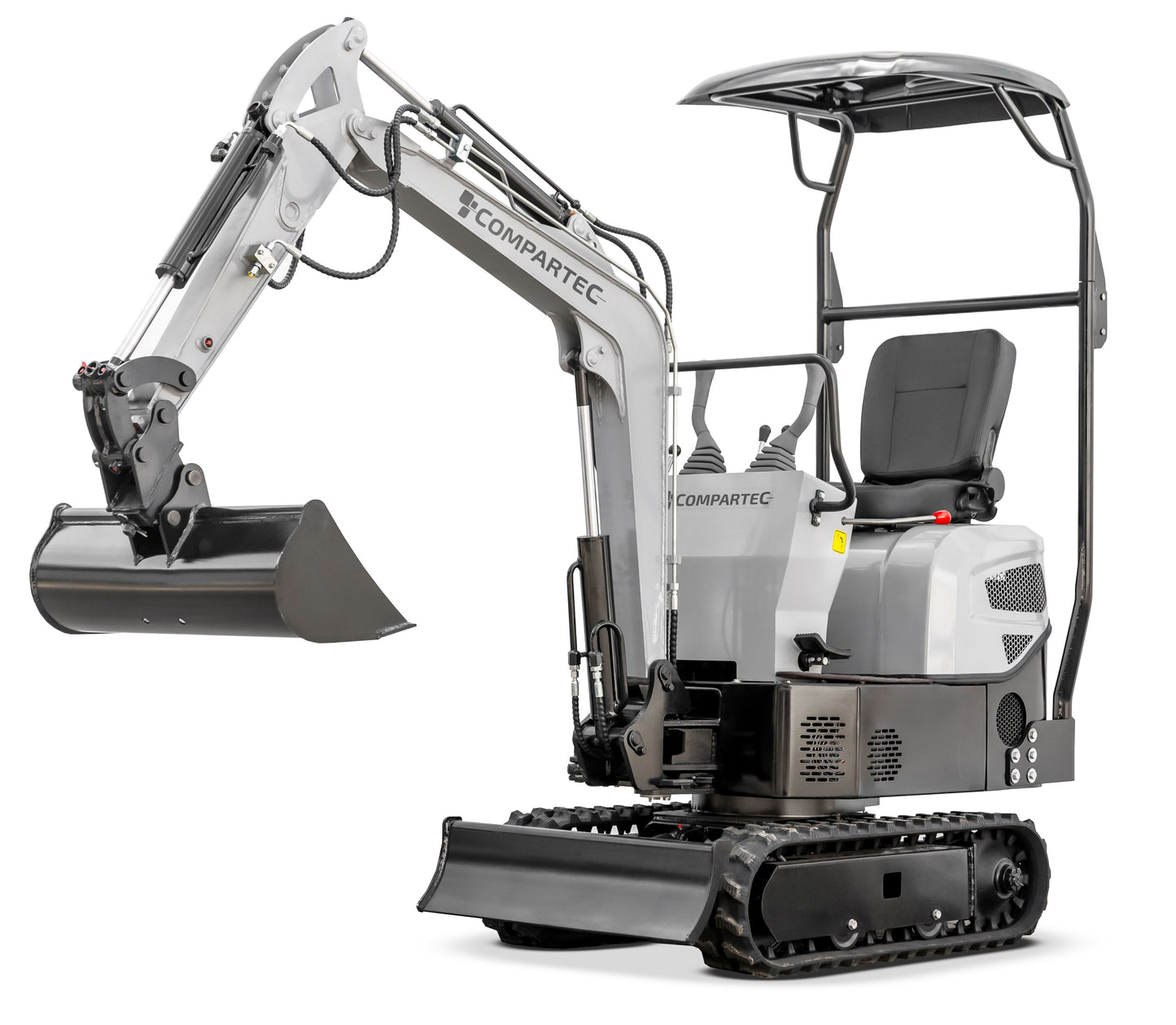 Bobmaster Pro diesel minigraver - 890 kg med drejearm, inkl. skovlsæt