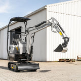 Bobmaster Pro diesel minigraver - 890 kg med drejearm, inkl. skovlsæt