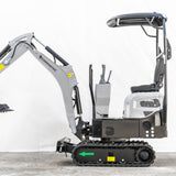 Bobmaster Plus diesel minigraver - 970 kg med drejearm og justerbar undervogn, inkl. skovlsæt