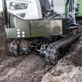 Bobmaster Plus diesel minigraver - 970 kg med drejearm og justerbar undervogn, inkl. skovlsæt