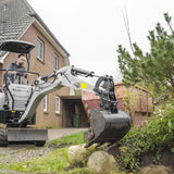 Bobmaster Plus diesel minigraver - 970 kg med drejearm og justerbar undervogn, inkl. skovlsæt