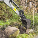 Bobmaster Plus diesel minigraver - 970 kg med drejearm og justerbar undervogn, inkl. skovlsæt