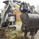 Bobmaster Plus diesel minigraver - 970 kg med drejearm og justerbar undervogn, inkl. skovlsæt