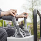 Bobmaster Plus diesel minigraver - 970 kg med drejearm og justerbar undervogn, inkl. skovlsæt