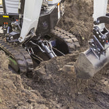 Bobmaster Plus diesel minigraver - 970 kg med drejearm og justerbar undervogn, inkl. skovlsæt