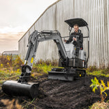Bobmaster Basic diesel minigraver - 850 kg, inkl. skovlsæt