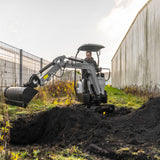 Bobmaster Pro diesel minigraver - 890 kg med drejearm, inkl. skovlsæt