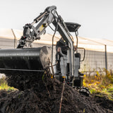 Bobmaster Pro diesel minigraver - 890 kg med drejearm, inkl. skovlsæt