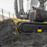 Bobmaster Pro diesel minigraver - 890 kg med drejearm, inkl. skovlsæt