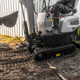 Bobmaster Pro diesel minigraver - 890 kg med drejearm, inkl. skovlsæt