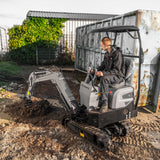 Bobmaster Pro diesel minigraver - 890 kg med drejearm, inkl. skovlsæt