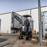 Bobmaster Pro diesel minigraver - 890 kg med drejearm, inkl. skovlsæt