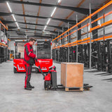 ForkLion PREMIUM El-palleløfter med vægt og støttehjul, 1500 kg kapacitet, inkl. batteri og oplader