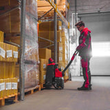 ForkLion PREMIUM El-palleløfter med vægt og støttehjul, 1500 kg kapacitet, inkl. batteri og oplader