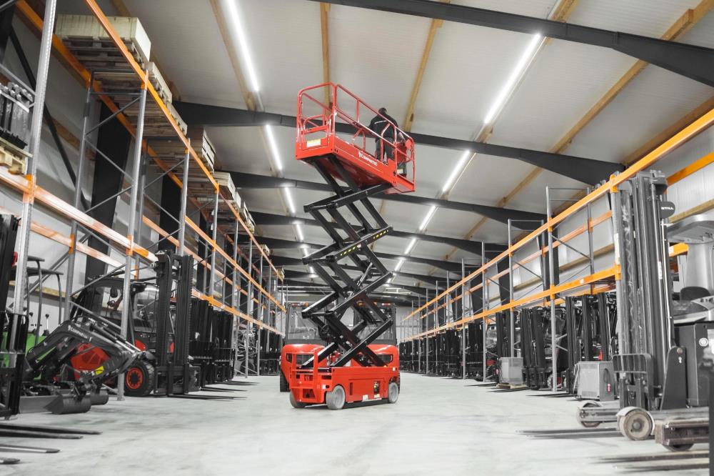 SlimLine Elektrisk Sakselift / Saxlift - arbejdshøjde op til 15,9 meter