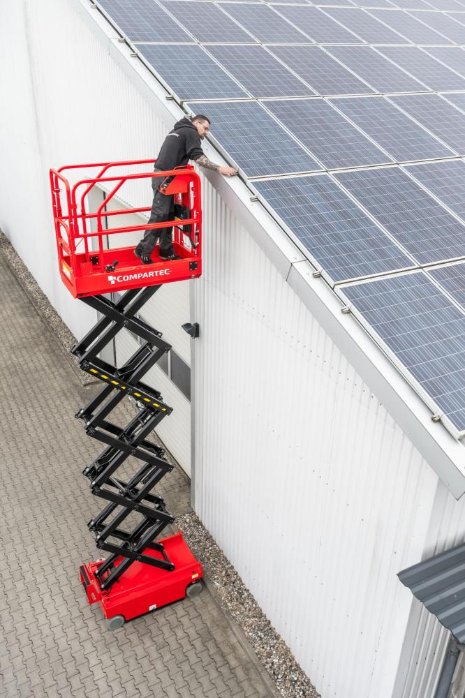 MaxLine Elektrisk Sakselift / Saxlift - arbejdshøjde op til 12 meter