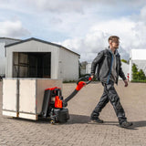 ForkLion PRO El-palleløfter med støttehjul, 1500 kg kapacitet, inkl. batteri og oplader