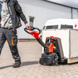 ForkLion PRO El-palleløfter med støttehjul, 1500 kg kapacitet, inkl. batteri og oplader
