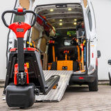 PAKKETILBUD: 4 x ForkLion El-palleløfter - 1500 kg kapacitet, inkl. batteri og oplader