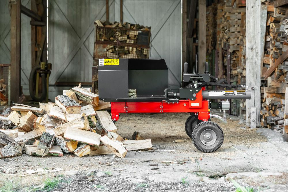 WoodMaster CWM12B – 12 ton benzin brændekløver (vandret)