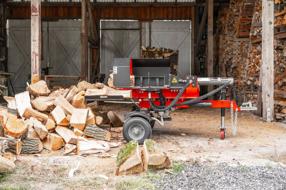 WoodMaster CWM22B – 22 ton benzin brændekløver (vandret)