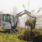 Bobmaster Ultimate diesel minigraver - 2680 kg med drejearm og joystick, inkl. skovlsæt