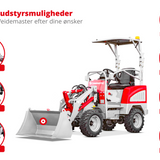 Redskaber og tilbehør til Weidemaster minilæsser