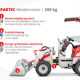 Weidemaster elektrisk minilæsser - løftekapacitet 500 kg, egenvægt 900 kg