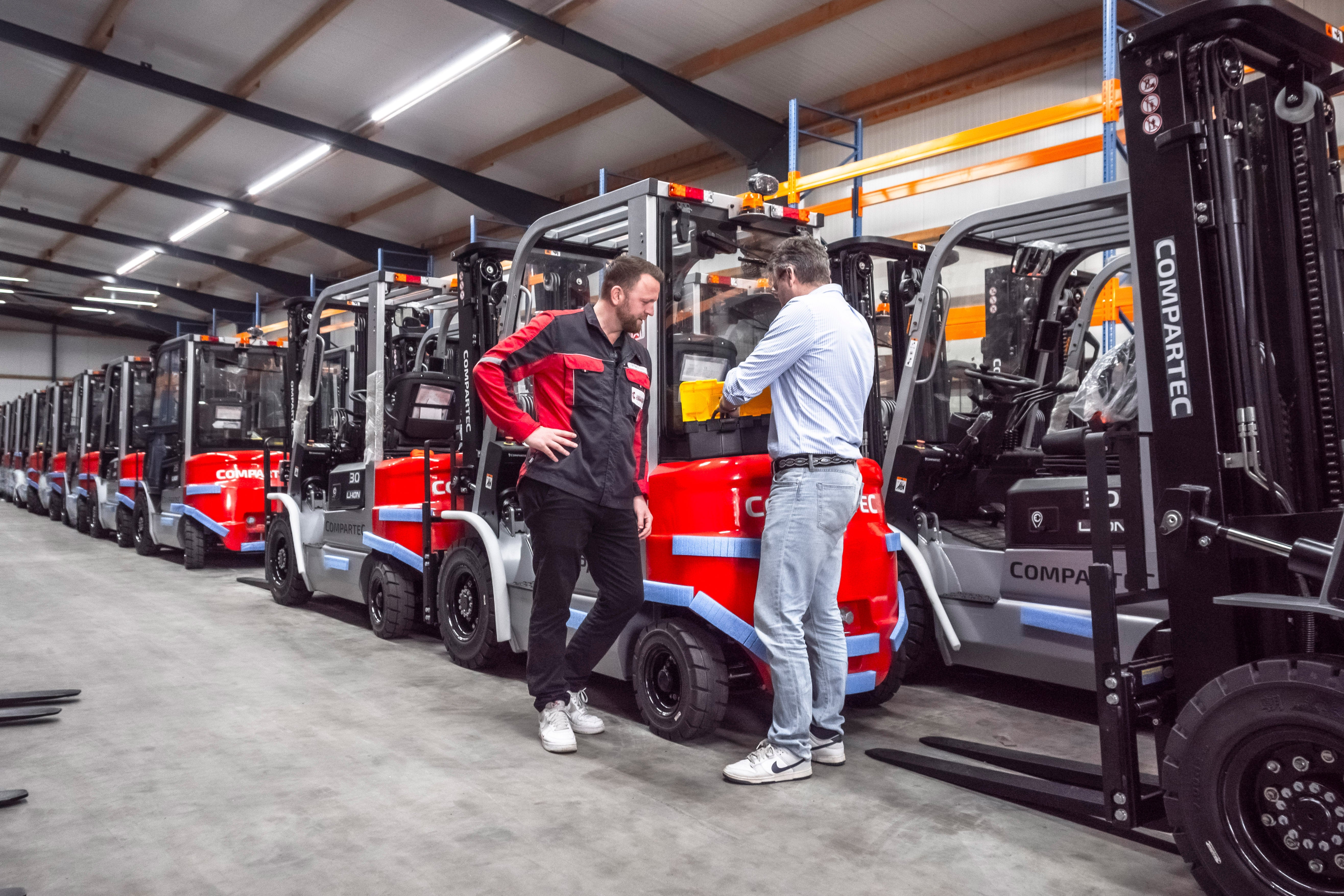 Rådgivning om løftekapacitet ved en række Compartec gaffeltrucks