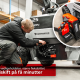 CSX25 og CSX30 batteriskift på få minutter