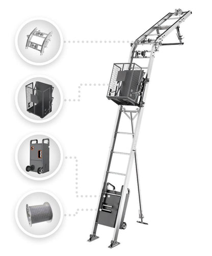 RoofClimber materialelift – Effektiv materialetransport op til 21 meter