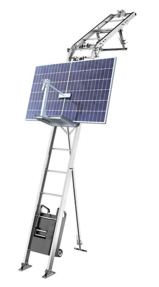 SolarClimber solcellelift – Effektiv transport af solpaneler op til 21 meter