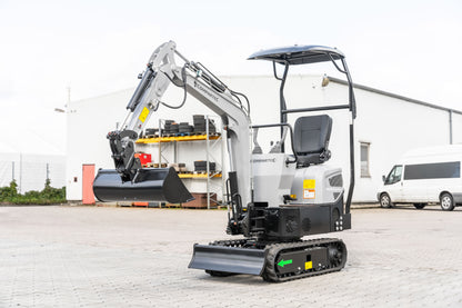 Bobmaster Pro diesel minigraver - 890 kg med drejearm, inkl. skovlsæt