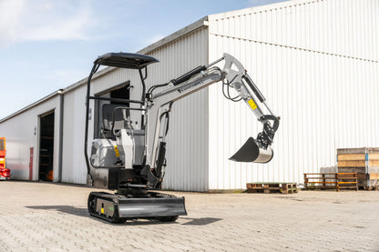 Bobmaster Pro diesel minigraver - 890 kg med drejearm, inkl. skovlsæt