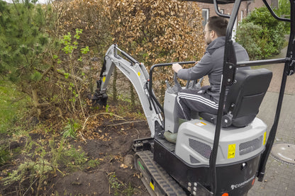 Bobmaster Plus diesel minigraver - 970 kg med drejearm og justerbar undervogn, inkl. skovlsæt