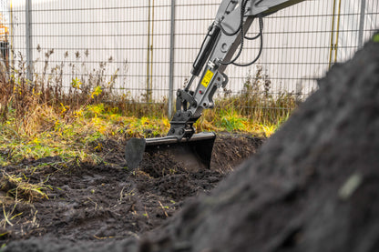 Bobmaster Pro diesel minigraver - 890 kg med drejearm, inkl. skovlsæt