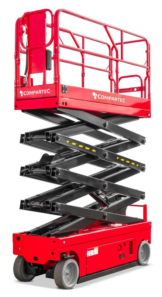 SlimLine Elektrisk Sakselift / Saxlift - arbejdshøjde op til 15,9 meter