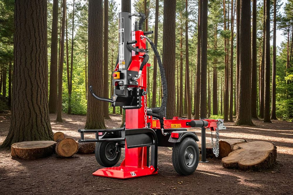 WoodMaster CWM35B – 35 ton benzin brændekløver (lodret)
