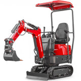 Bobmaster Light benzin minigraver - 640 kg med drejearm, inkl. skovlsæt