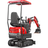 Bobmaster Light benzin minigraver - 640 kg med drejearm, inkl. skovlsæt