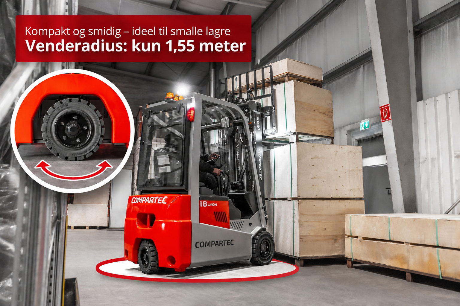 CSX18-3 elektrisk gaffeltruck – dansk produktgrafik 09